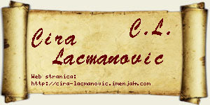 Ćira Lacmanović vizit kartica